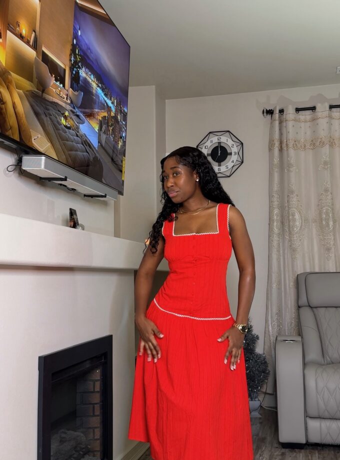 Grace Midi Dress (Scarlet Red)