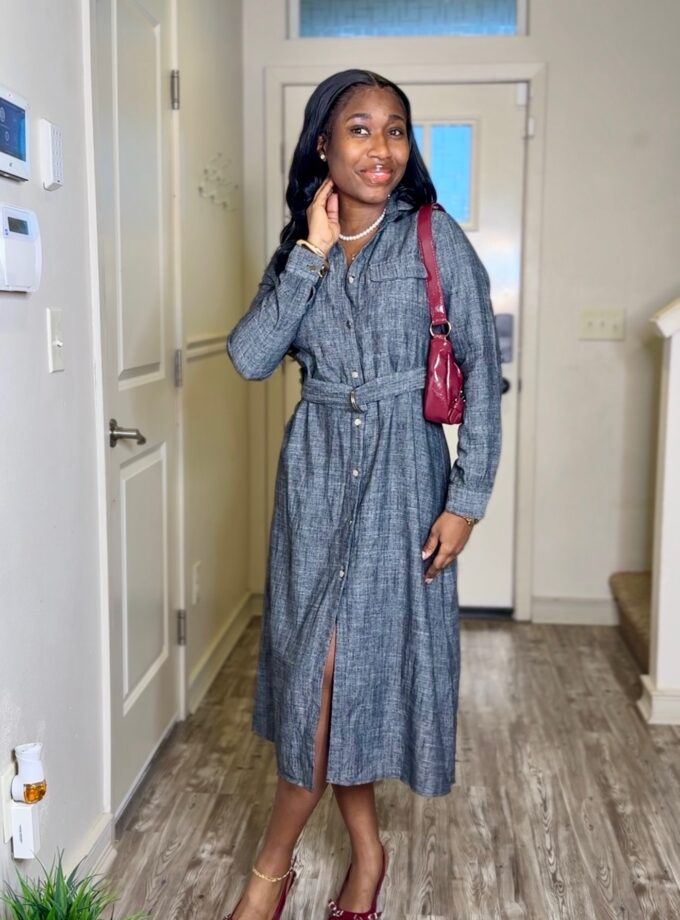 Victoria Belted Midi Dress