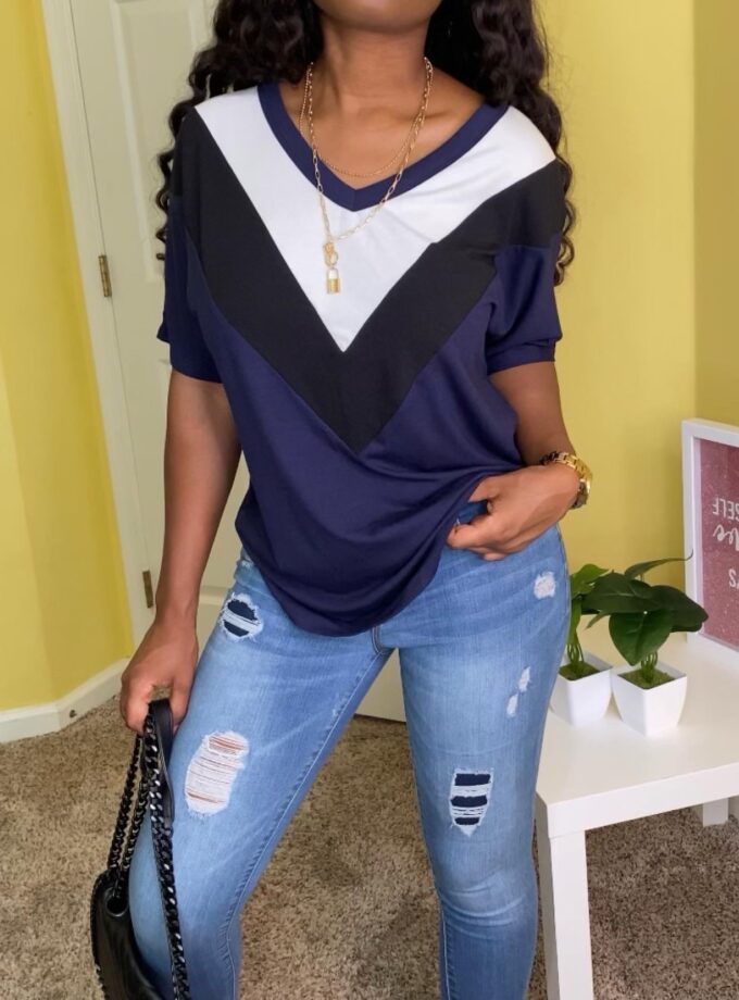 Everyday Luxe Top (Navy)