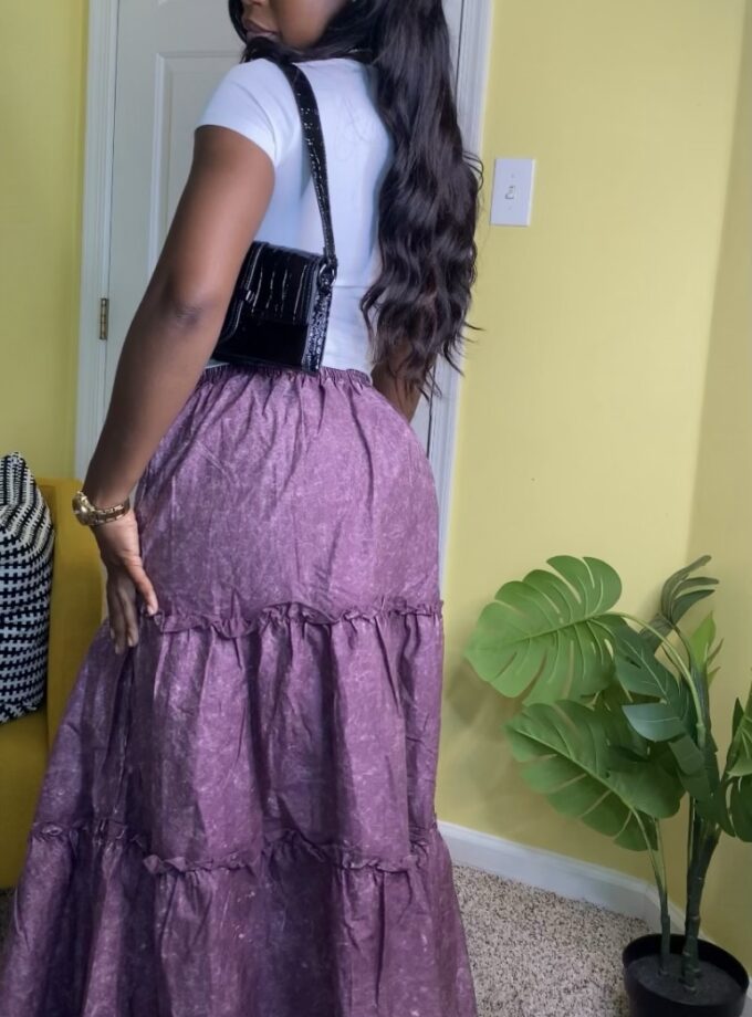 Tiered Maxi Skirt (Plum)