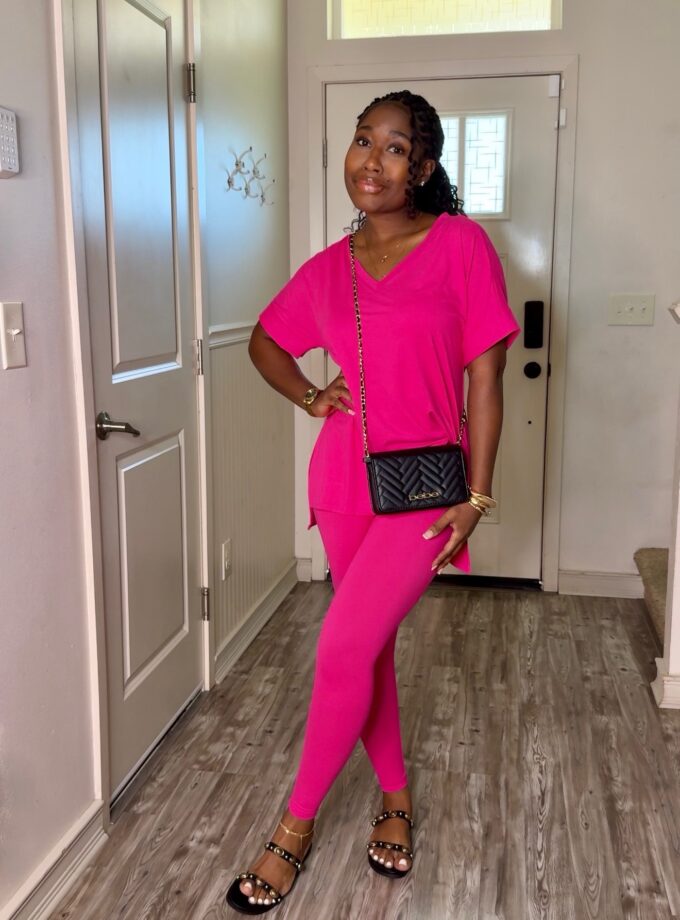 Buttery Soft Leggings Set (Pink)