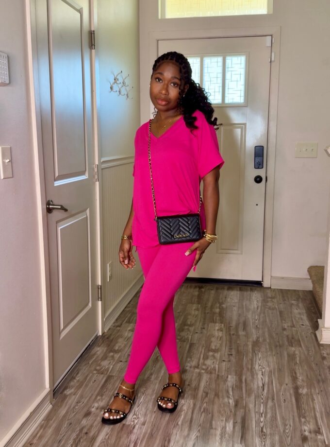Buttery Soft Leggings Set (Pink)