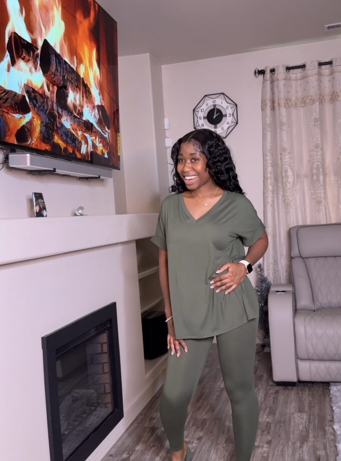 Buttery Soft Leggings Set (Army Green)