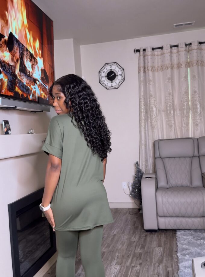 Buttery Soft Leggings Set (Army Green)