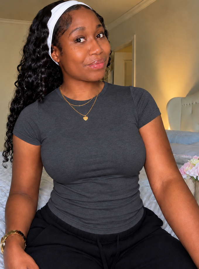 Luxe Basic Fitted Top (Ash Grey)