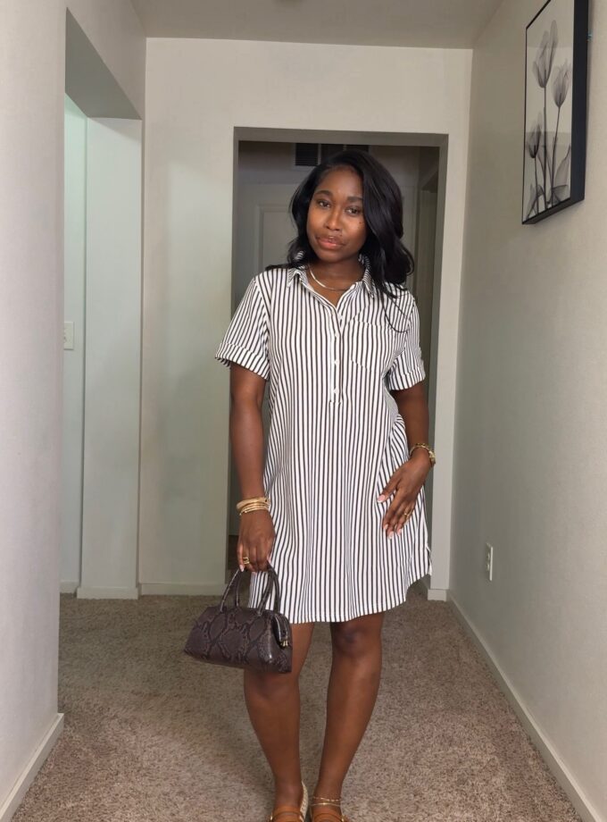 Aaliyah Shirt Dress (Brown)