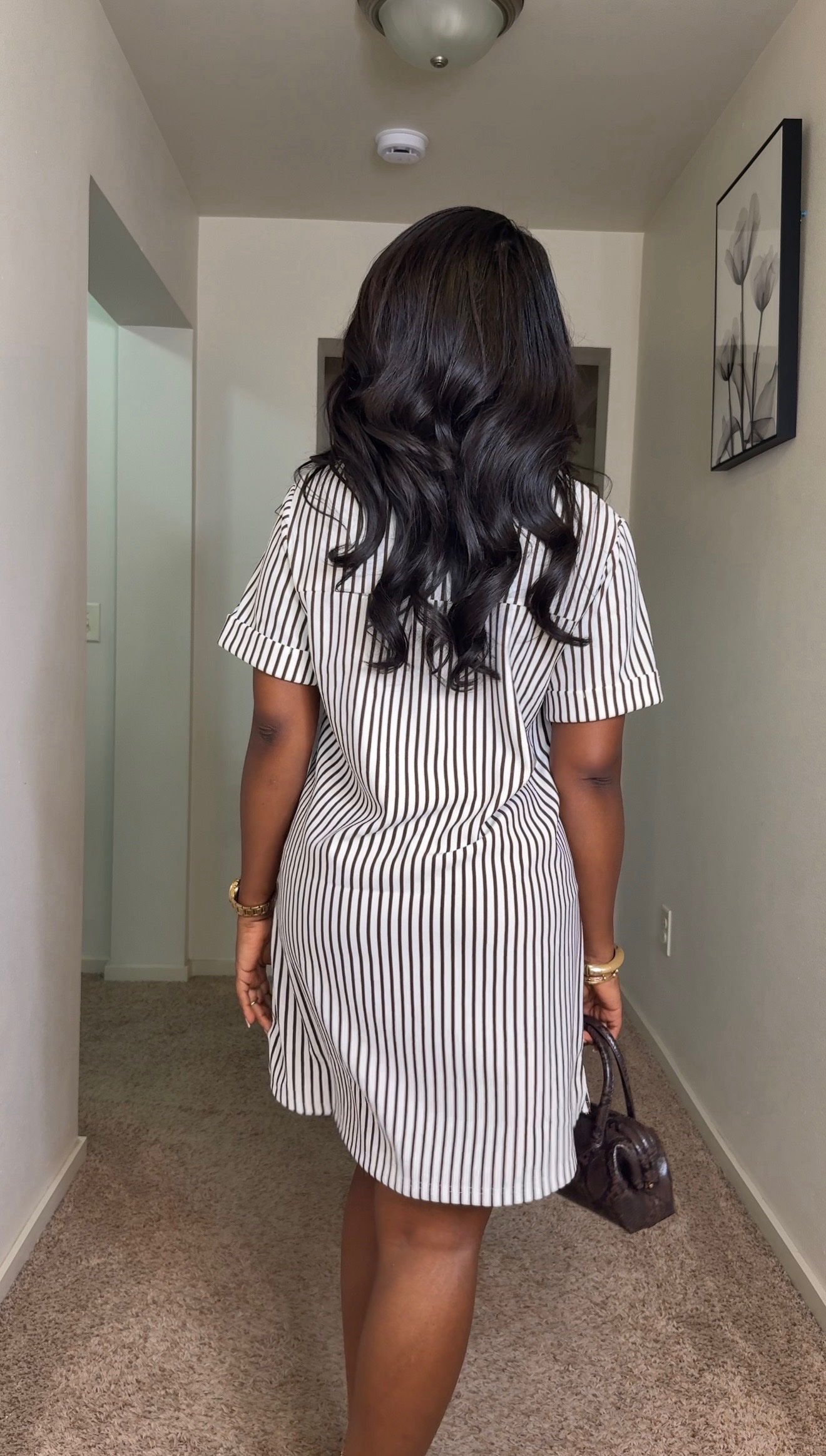 Aaliyah Shirt Dress (Brown) - Image 3