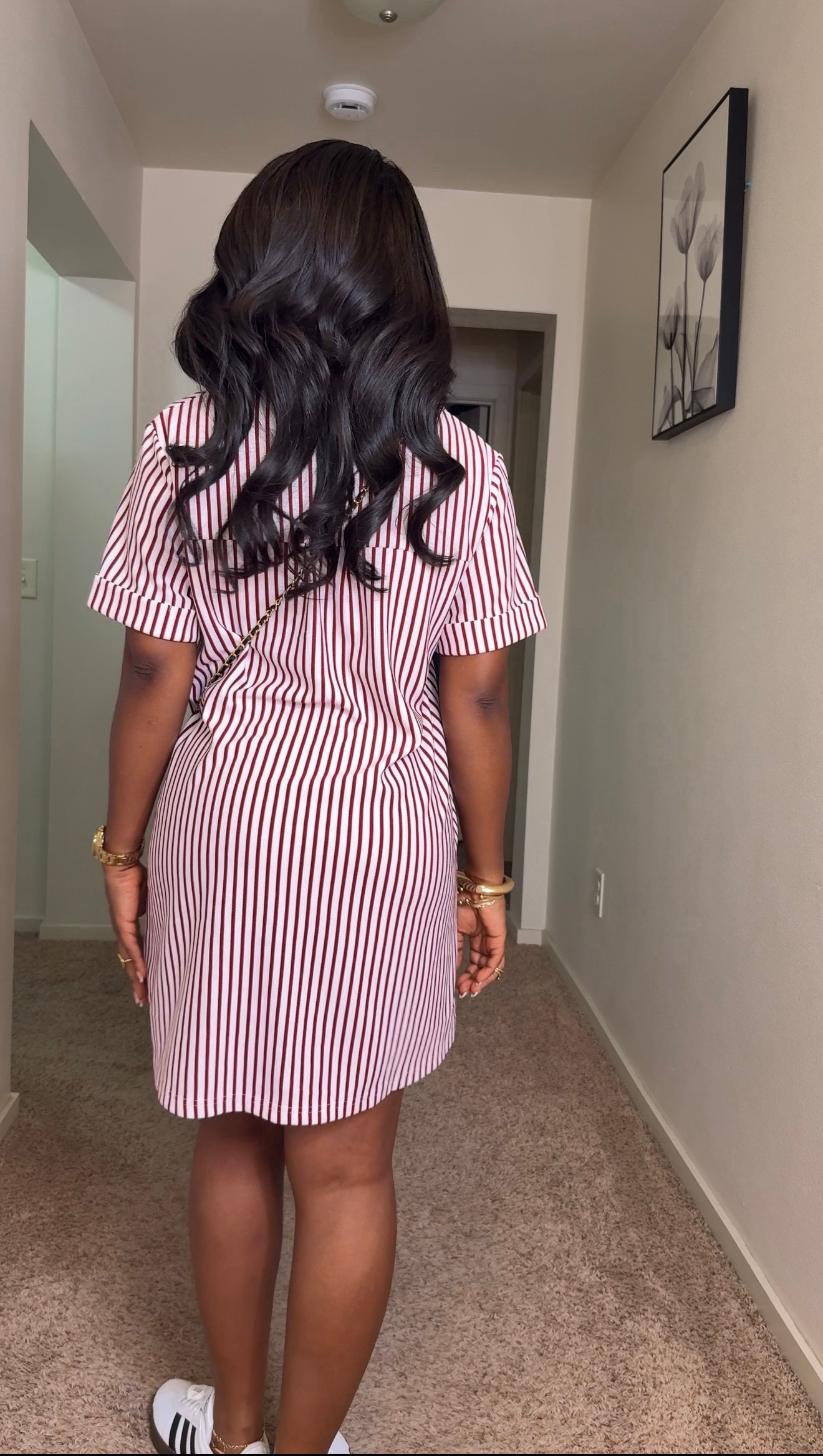 Aaliyah Shirt Dress (Burgundy) - Image 2