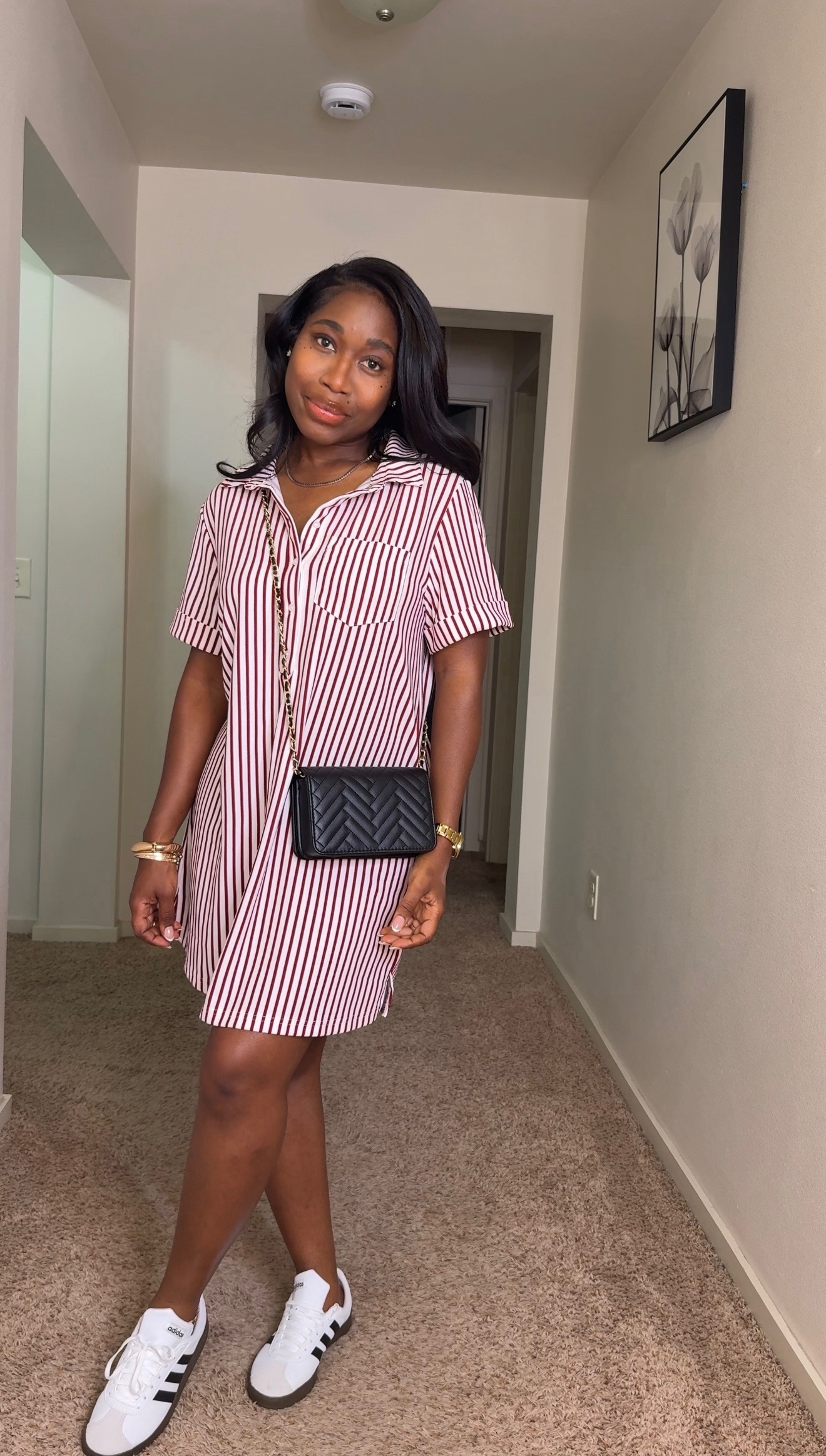 Aaliyah Shirt Dress (Burgundy)
