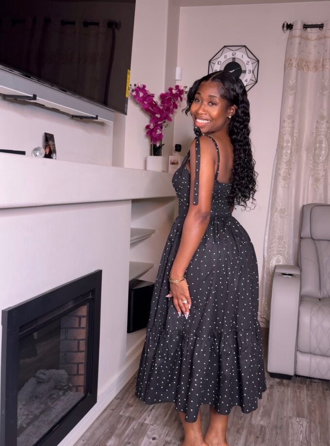 Aubrey Polka Dot Midi Dress